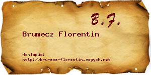 Brumecz Florentin névjegykártya